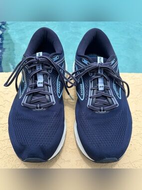 Brooks Beast GTS 23 Blue Running Shoes Men's Size 11.5 4E Extra Wide in VGC